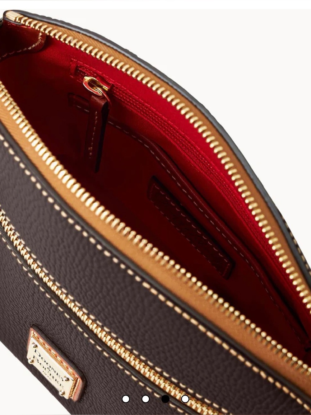 Dooney & Bourke Navy and Tan Pebble Grain Crossbody - Picture 3 of 4